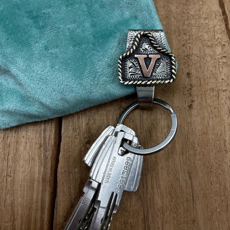 Handmade Cow Tag Belt Key Holder with Custom Initial.(⏰Limited Quantities Available)
