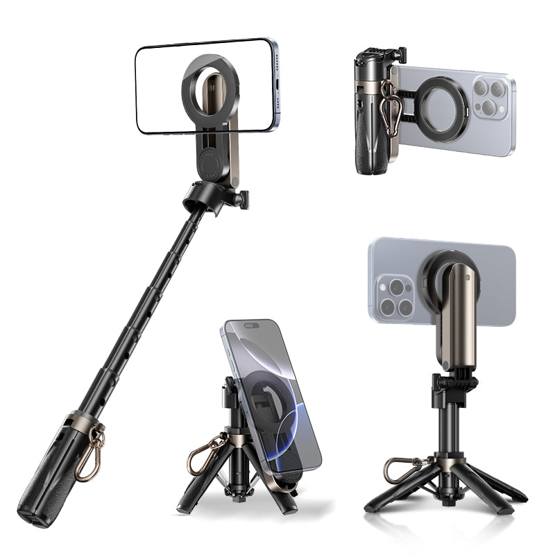 Portable multifunctional selfie stick