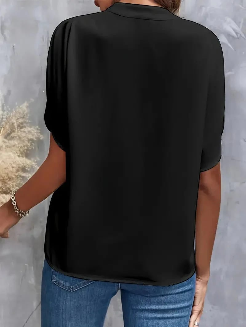 Summer Casual Versatile Wear Chiffon V-Neck Shirt