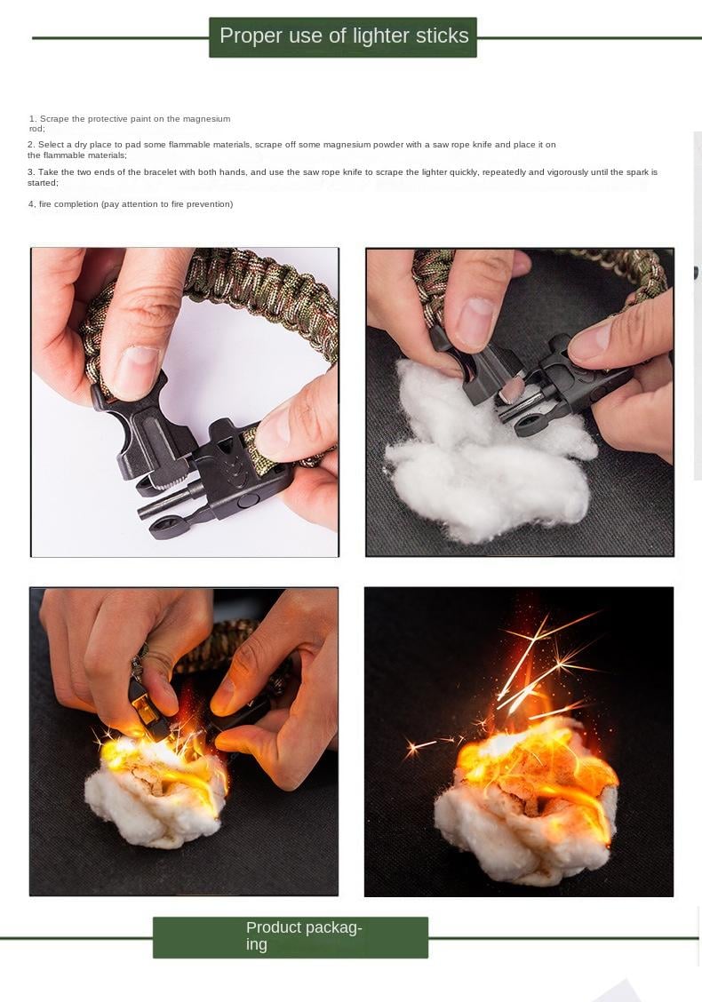 Multifunctional 5 in 1 Multifunctional Outdoor Parachute Rope