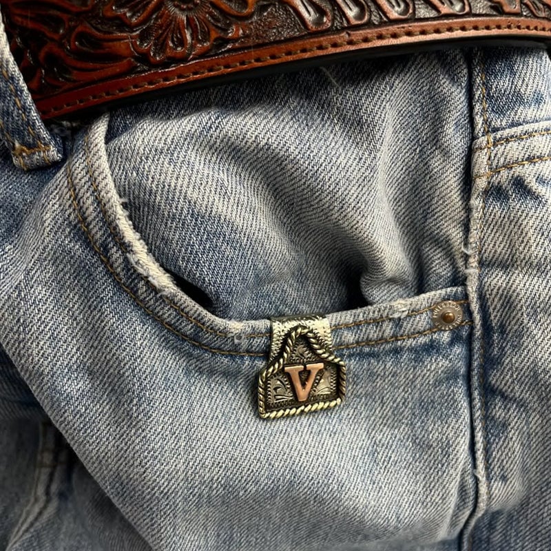 Handmade Cow Tag Belt Key Holder with Custom Initial.(⏰Limited Quantities Available)