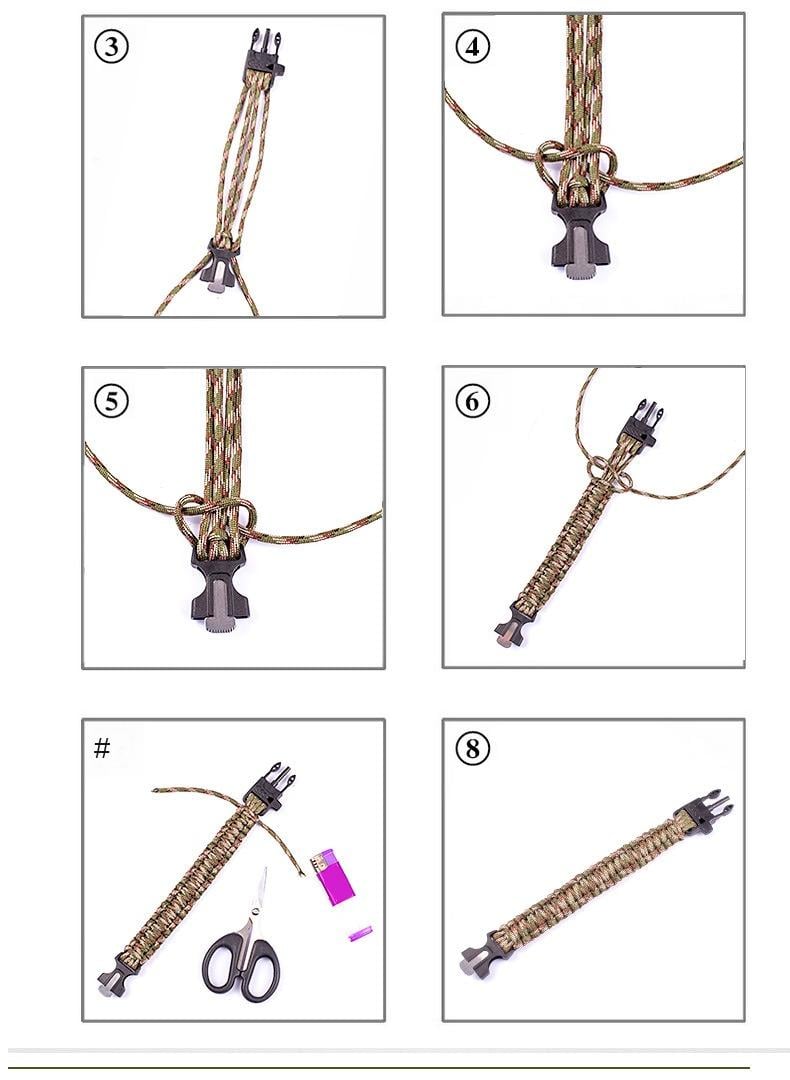Multifunctional 5 in 1 Multifunctional Outdoor Parachute Rope