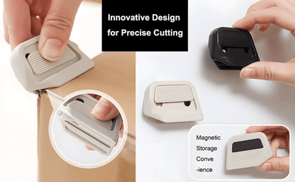 🏆Flash Sale⚡ 50K+ SOLD! Almost Gone-💥Magnetic Retractable Box Cutter - Safety Lock Utility Knife with Built-in Magnet for Easy Storage & Quick Access