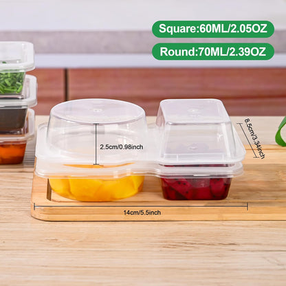 Double Compartment Condiment Containers