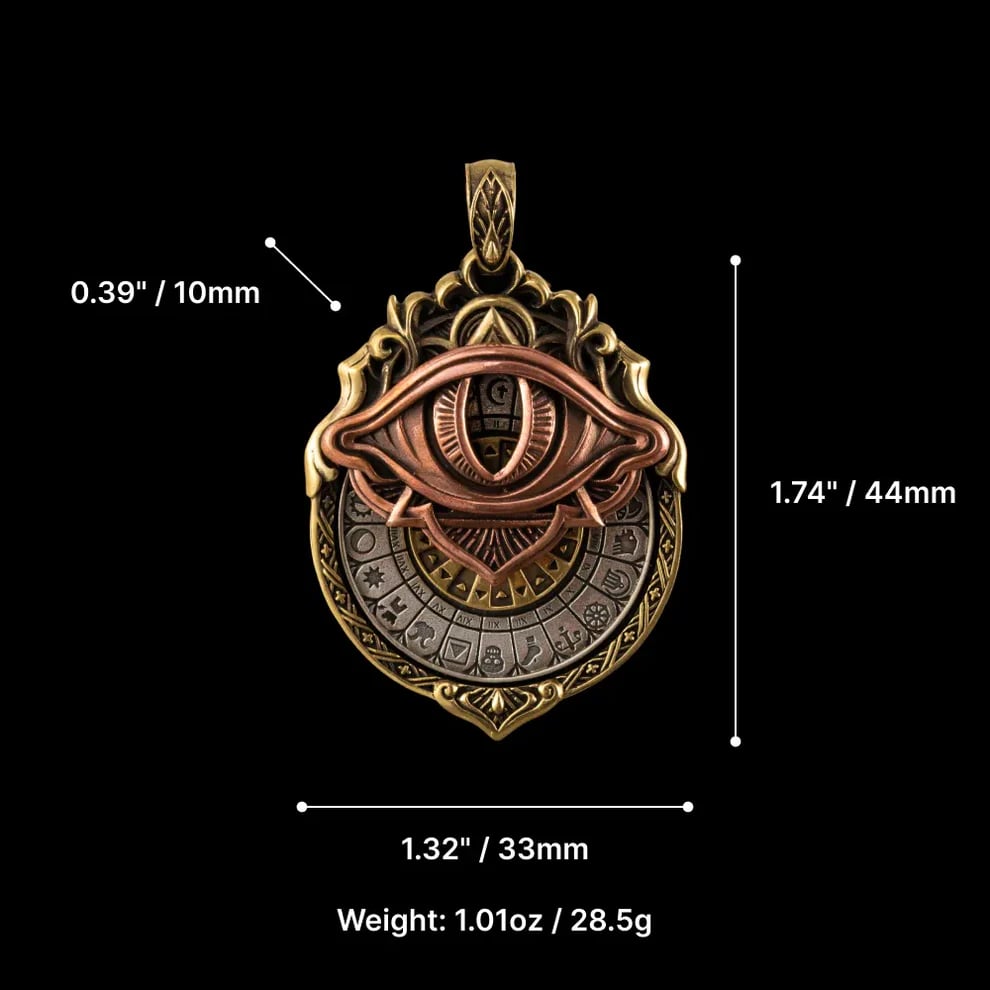 👁️‍🗨️Handmade Tarot Vision Pendant: Connect to Cosmic Wisdom Anytime(Cheat Sheet Included)