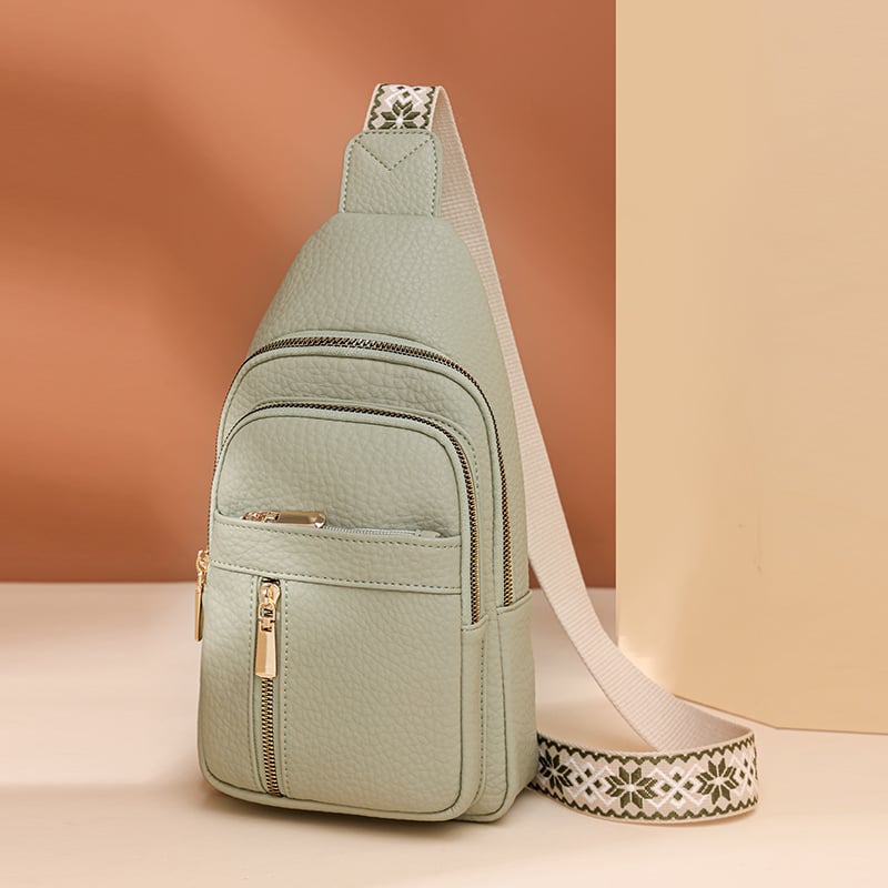 🏆️Anti-Theft Embroidery Solid Color Crossbody Bag for Daily Travel