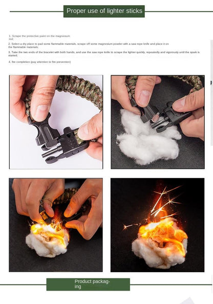Multifunctional 5 in 1 Multifunctional Outdoor Parachute  Rope