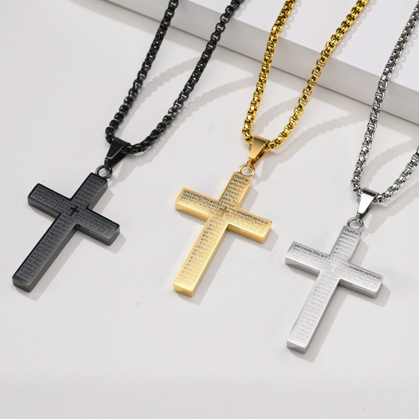 Easter’s Hot Selling & 🔥🔥Lord‘s Prayer Scibble Cross Necklace